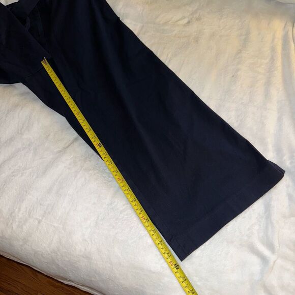Talbots Women’s Wide Leg Belted Pants Navy Blue Size 12 EUC - Picture 9 of 11